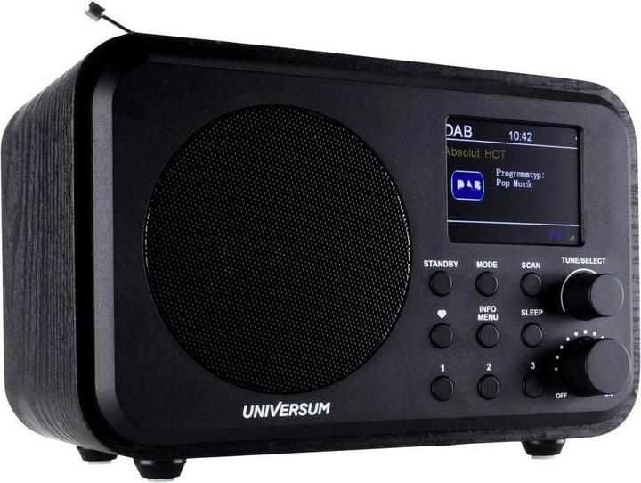 DR 300-20 Radio da tavolo DAB+, FM Bluetooth®, DAB+, FM ricaricabile Nero (DAB, VHF, Bluetooth)