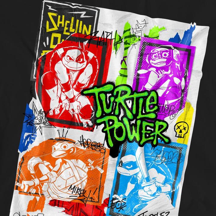 Immagine prodotto Teenage Mutant NT Maglietta Poster di Lino Adulto Unisex (M)