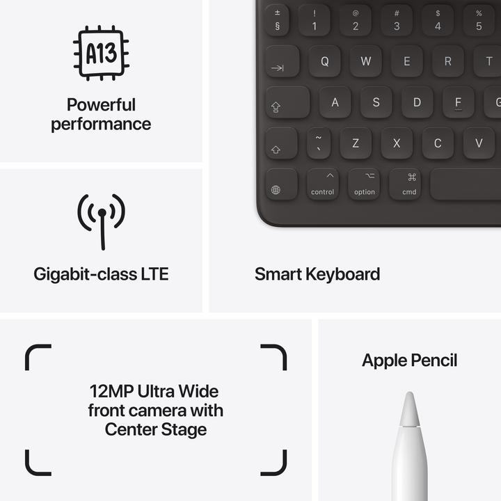 Actual product image Apple iPad 2021 (9. Gen) (4G, 10.20", 256 GB, Silver)