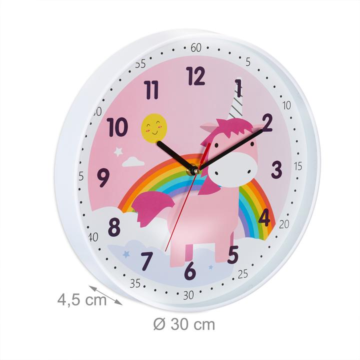 Produktbild Relaxdays Einhorn-Wanduhr