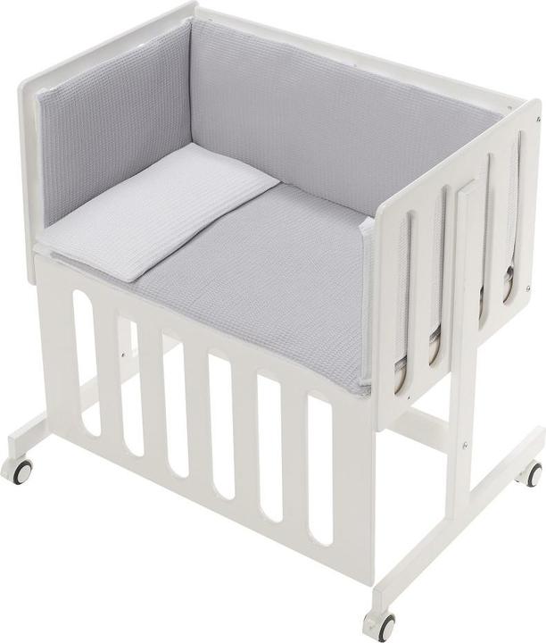 Actual product image Don Algodon Co-Sleeping Cradle Minana - White Beech +Bedding+Clothing+Mattresses - - Grey