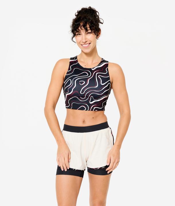 Produktbild Domyos Crop Top Damen - schwarz (XL)