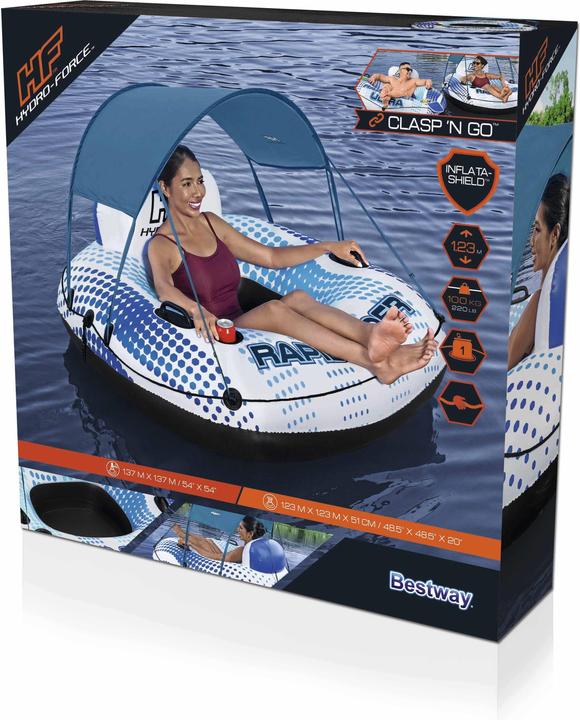 Actual product image Hydro-Force Rapig Rider swim ring with sun canopy