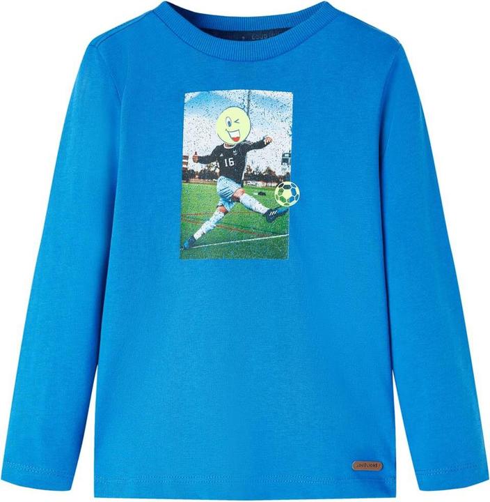 Image du produit VidaXL T-shirt manches longues enfant bleu cobalt 116,Matière : 100 (116)