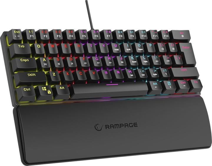Rampage Plower K60 RMP Blue Switch Keyboard (PLOWER K60) (DE, Kabelgebunden)