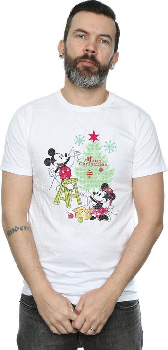 Immagine prodotto Disney Mickey And Minnie Christmas Tree Maglietta Uomo (S)