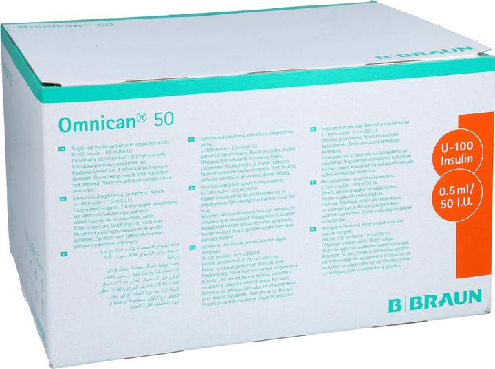 Produktbild B.Braun Insulin 50 0.5ml 0.3x8mm G30 einz (Insulinspritze)