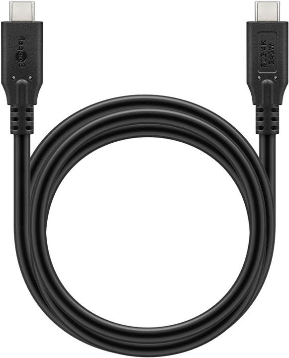 Produktbild Goobay USB-C-Kabel, USB4, 240 W, 20 Gbit/s, Power Delivery, 2 m (2 m, USB 4.0)