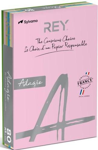 Actual product image Rey Coloured paper RYADA160X905 Coloured assorted 160 g/m² (160 g/m², 250 x, A4)