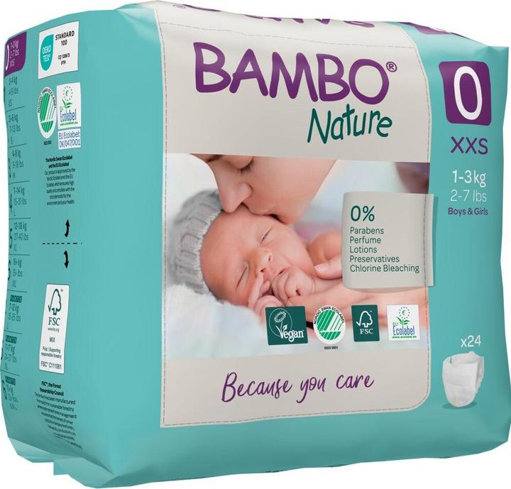 Produktbild Abena Bambo Premature 1-3kg (Gr. 0, Tragepack, 24 Stück)