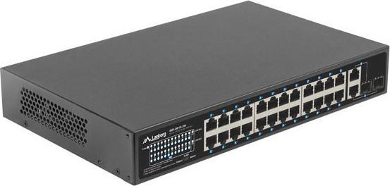 Actual product image Lanberg Switch niezarządzalny PoE+/2x Combo Rack 19" Gigabit Ethernet (26 Ports)