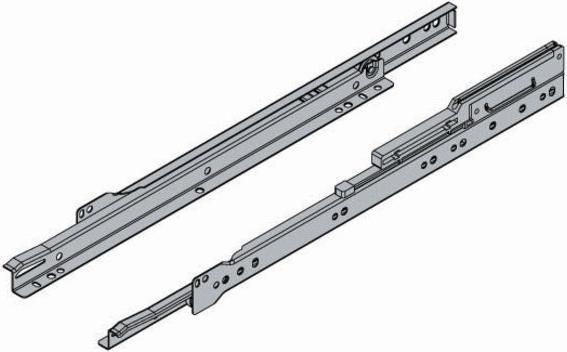 Actual product image Hettich Schubladenschiene Teilauszug Rollschubführung mit integrierter Dämpfung 450 mm weiss 2 Stück