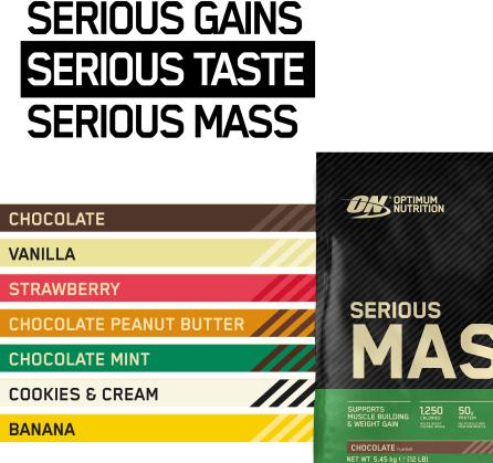 Energy Label Optimum Nutrition Serious Mass (Cookies and Cream, 1 pcs., 5450 g)