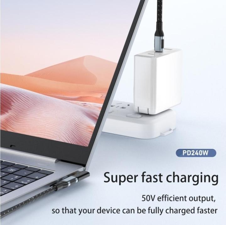 Actual product image PowerGuard USB-C to USB-C Adapter (male/female) USB4 40 Gbit/s 240W (USB 4.0)