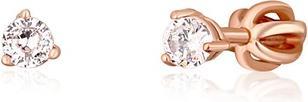 Produktbild JVD Charming bronze stud earrings with zircons SVLE1501XH2RO0 - Diameter: 0.3 cm