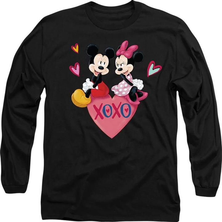 Actual product image Mickey Mouse Unisex Adult Xoxo Minnie Mouse Valentine's Day T-Shirt (L)