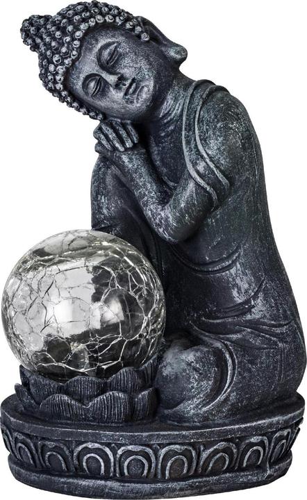 Immagine prodotto EGLO Luce da giardino Decorazione solare Buddha, 19,5 cm, Grigio (IP44)