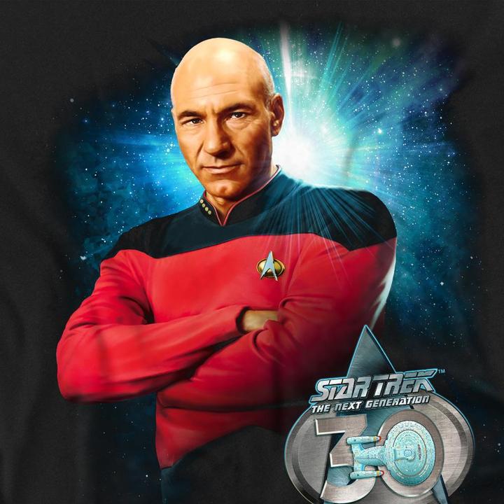 Actual product image Mens 30 Jean-Luc Picard T-Shirt (S)