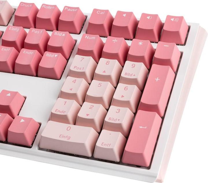 Produktbild Ducky One 3 Gossamer Pink Gaming Tastatur - MX-Ergo-Clear (DE, Kabelgebunden)