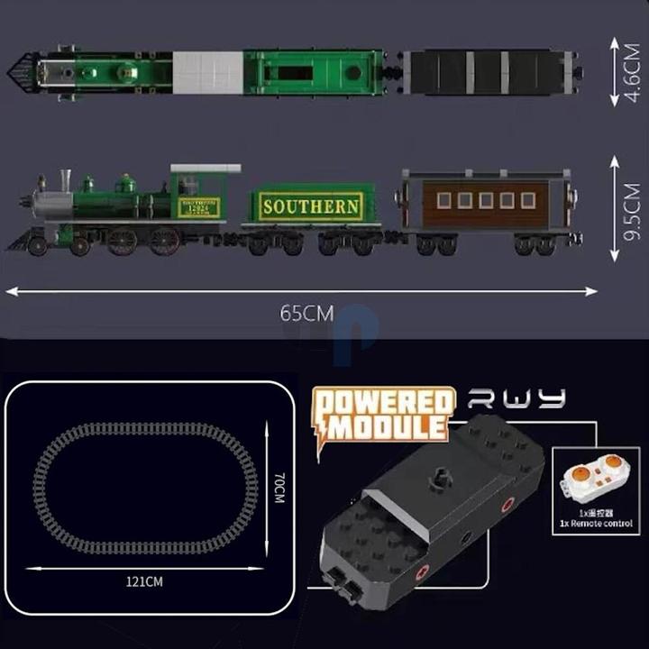 Actual product image Mould King Steam locomotive 4-4-0