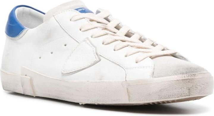 Produktbild Philippe Model prsx low sneakers in leather color white and bluette (41)
