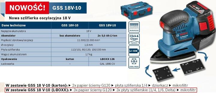 Immagine prodotto Bosch Professional Gss 18v-10 (Levigatrice orbitale)