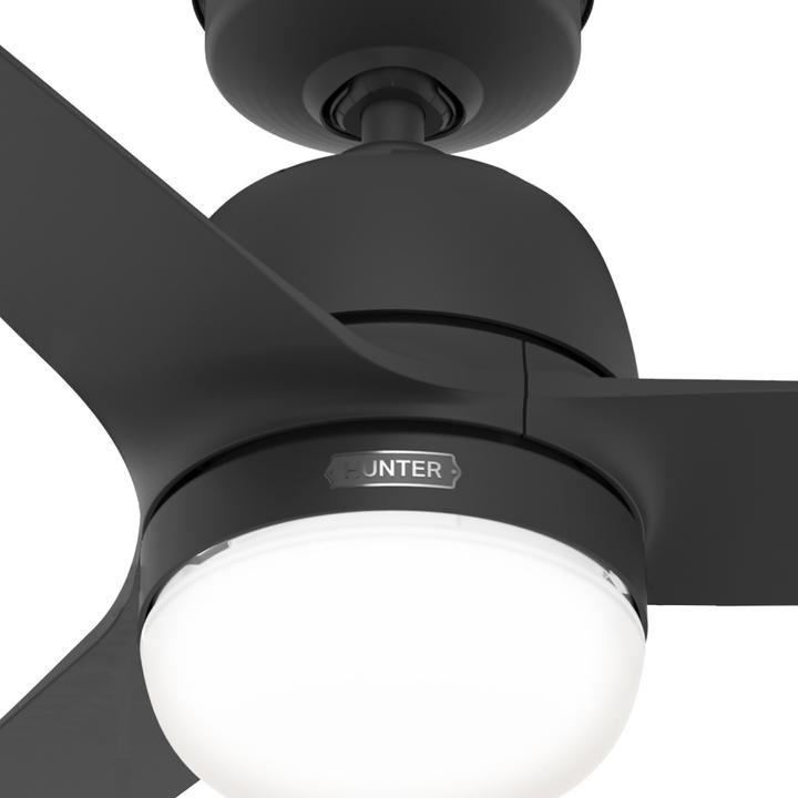 Actual product image Hunter Fans Outdoor Deckenventilator Seawave Schwarz mit Licht (45.70 dB)