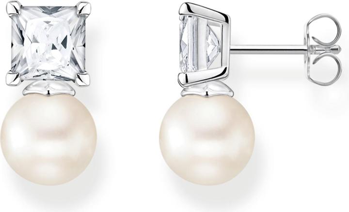 Thomas Sabo Ohrstecker Zirkonia mit Perle (925er Silber)
