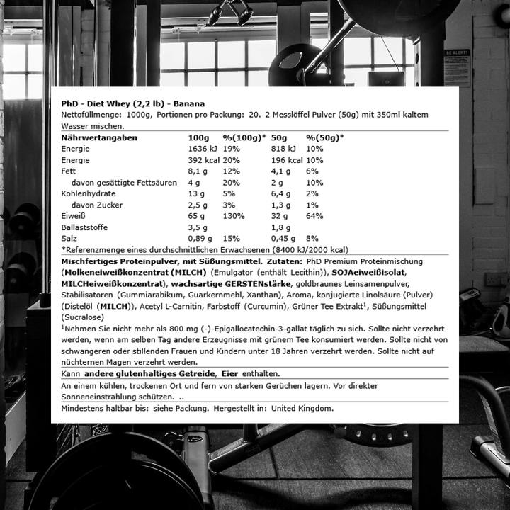 Image du produit PhD Nutrition Diet Whey (Banane, 1 pcs, 1000 g)