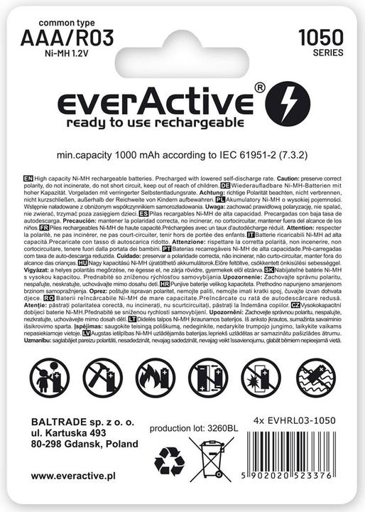 Produktbild Everactive Infinity Line (4 Stk., AAA, 550 mAh)