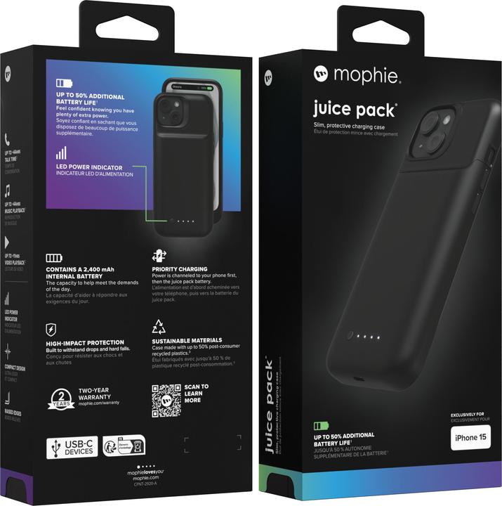 Immagine prodotto mophie Juice Pack (Apple iPhone 15)