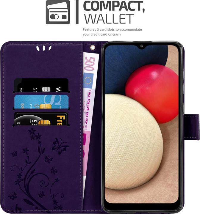 Actual product image Cadorabo Flower Book Cover (Samsung Galaxy A02s)