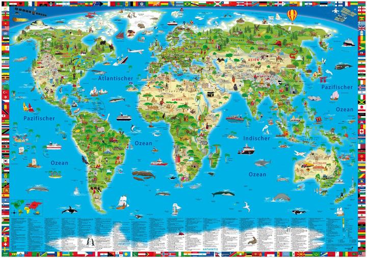 Mappa del mondo per bambini