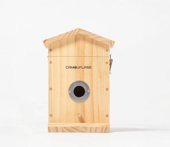Image du produit WildcameraXL Mangeoire pour oiseaux camouflage EZ Nesteye, Couleur de base : brun, Espèce : Oiseau