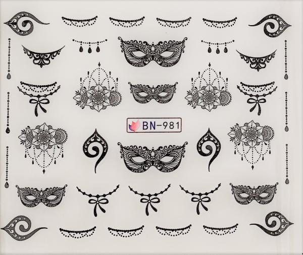 Nagellack24 Nail Art Sticker Wassertransfer 981 (Nagellackentferner)