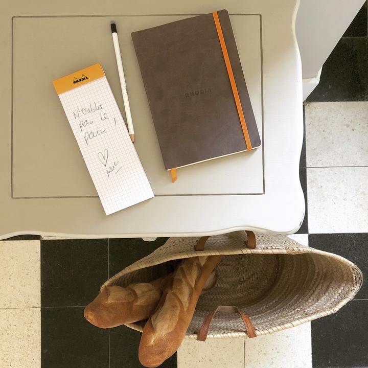 Actual product image Rhodia Blocks stapled 80g Basics (A4, Checked, Soft cover)