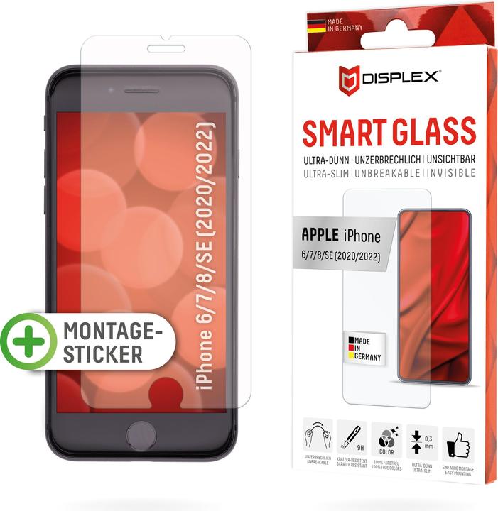 Actual product image Displex Smart Glass, Displayschutzfolie (1 Piece, Apple iPhone 6, Apple iPhone 8, Apple iPhone 7, Apple iPhone SE (2nd Gen), Apple iPhone SE (3rd Gen))