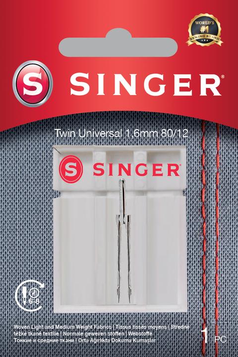Singer TWIN Nähmaschinennadel, 1.6mm, 80/12