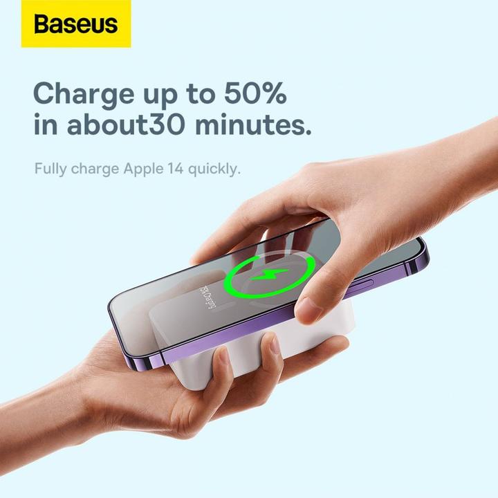 Image du produit Baseus Banque d'alimentation Magnetic Mini 20000mAh 20W (blanc) (20000 mAh, 20 W, 74 Wh)