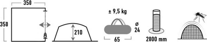 Produktbild High Peak Cabana (350 cm, 350 cm)