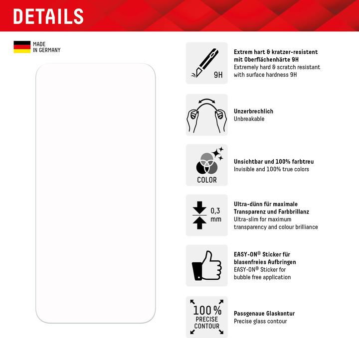 Produktbild Displex Smart Glass, Displayschutzfolie (1 Stück, Samsung Galaxy A24, Samsung Galaxy A25 5G)