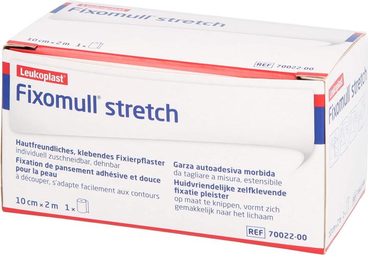 Actual product image BSN Fixomull stretch 10 cm x 2 m adhesive fleece for full-surface dressing fixation, 1 plaster (1 x)