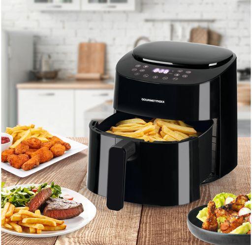 Actual product image Gourmetmaxx Hot air fryer digital black, detail colour: black