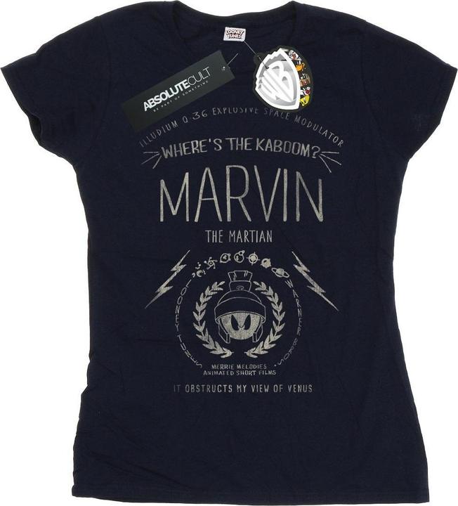 Actual product image Looney Tunes Womens/Ladies Marvin The Martian Where's The Kaboom Cotton T-Shirt (XXL)