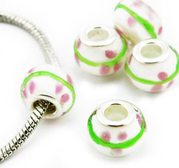 Immagine prodotto Hermex Perla di vetro placcata argento 925 - Bianco argenteo (Vetro, Lega metallica)