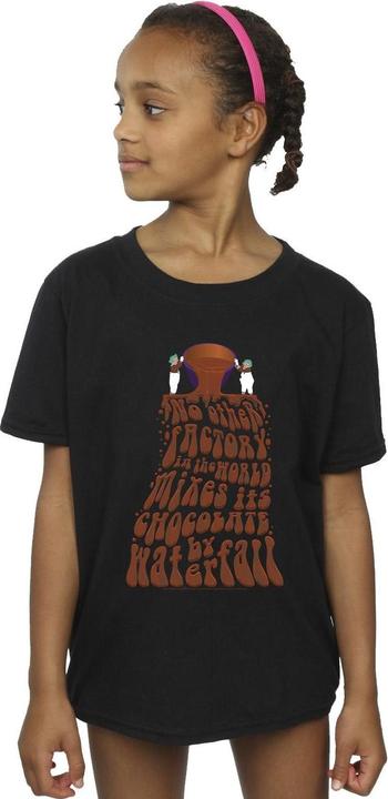 Actual product image Willy Wonka & the Chocolate Factory Girls Chocolate Waterfall Cotton T-Shirt (140, 146)