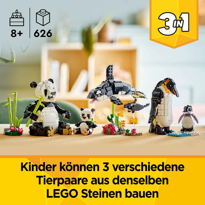 Produktbild LEGO Wilde Tiere: Pandafamilie (31165, LEGO Creator 3-in-1)