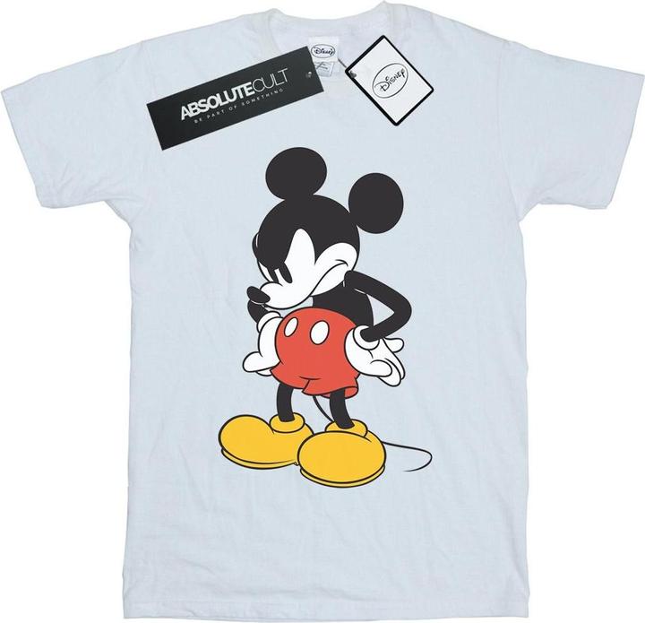 Actual product image Disney Womens/Ladies Mickey Mouse Angry Look Down Cotton Boyfriend T-Shirt (3XL)