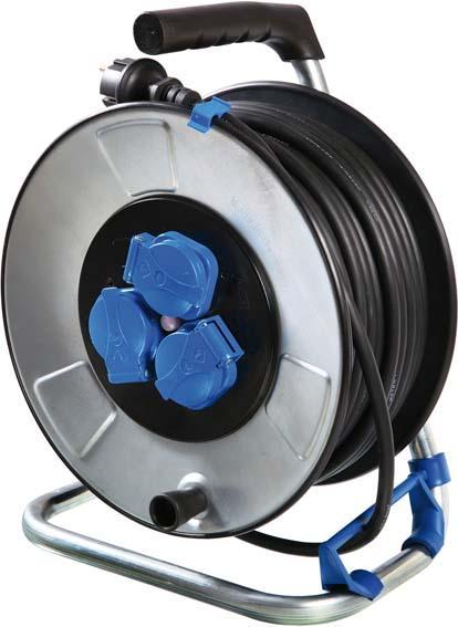 Actual product image As - Schwabe Cable reel 33.00 m black earthing contact plug 10333 (33 m, 2.50 mm²)