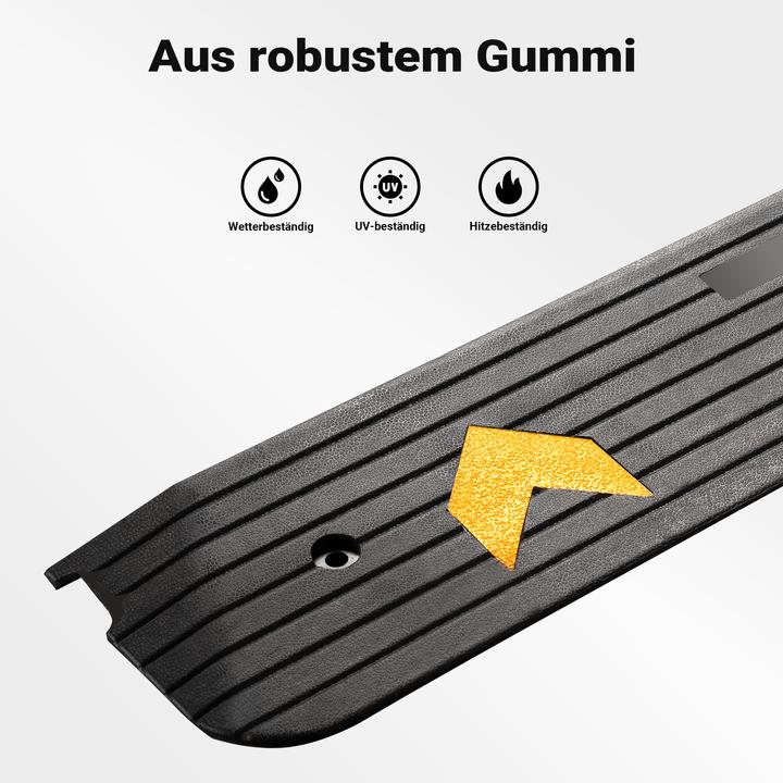 Produktbild Wiltec Schwellenrampe Gummi 1130x241x25mm Rampe 50t Auffahrrampe Rollstuhl Auto